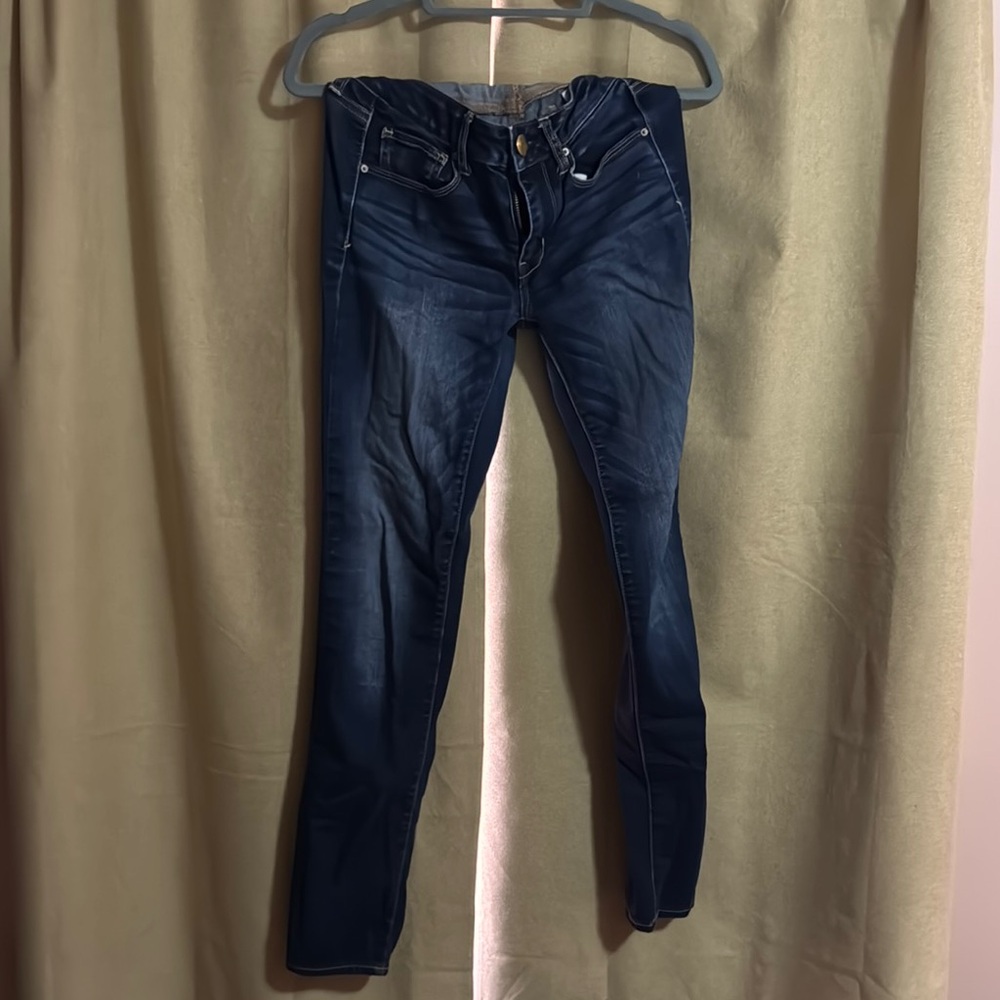 American eagle dark blue super stretch jeans